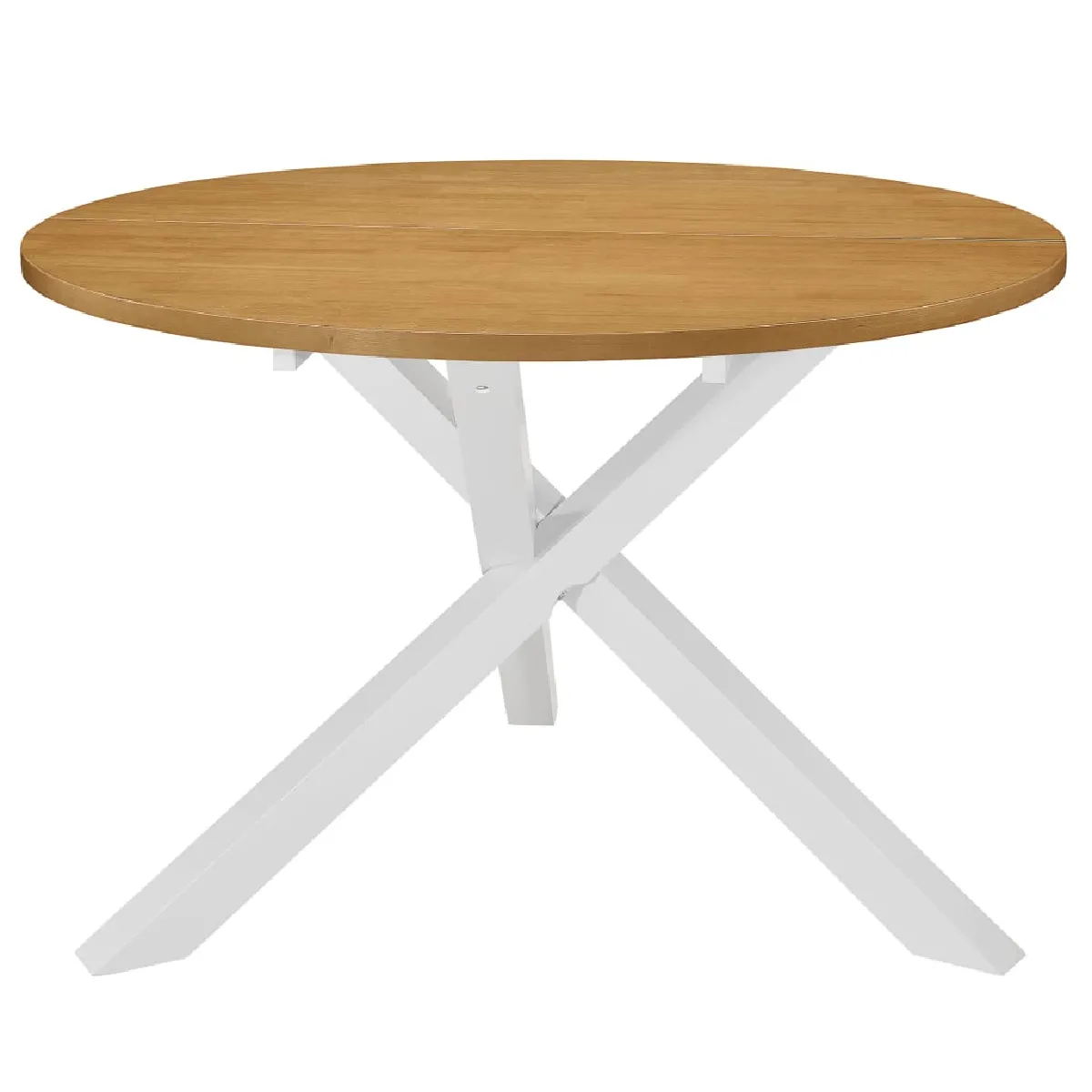 Vidaxl Blanc/Marron Table Salle À Manger