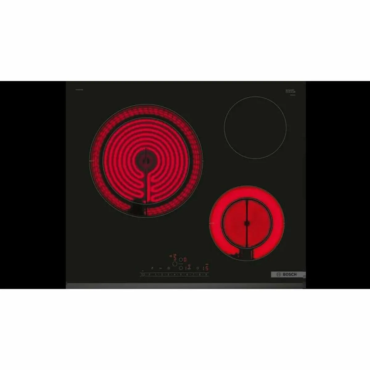 Plaque À Induction Bosch PKK631FP8E – 3 Foyers, 5750 W, Commandes Sensitives