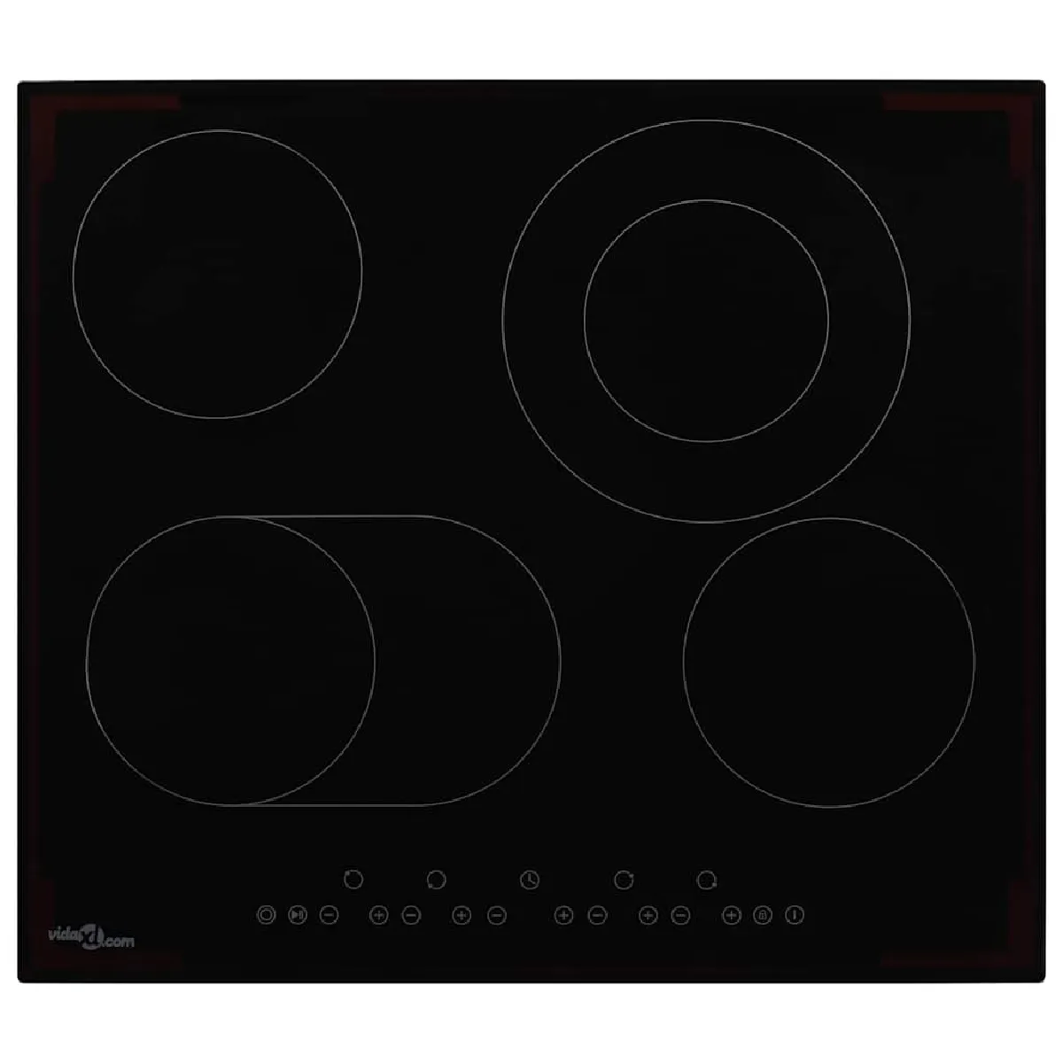 VIDAXL - Table de cuisson vitrocéramique - 4 foyers - 6600W - Noir - Image 4