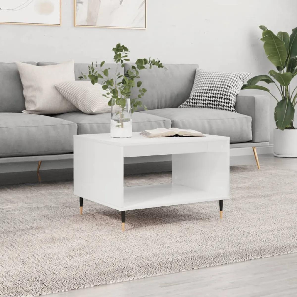 VidaXL Table basse - Blanc