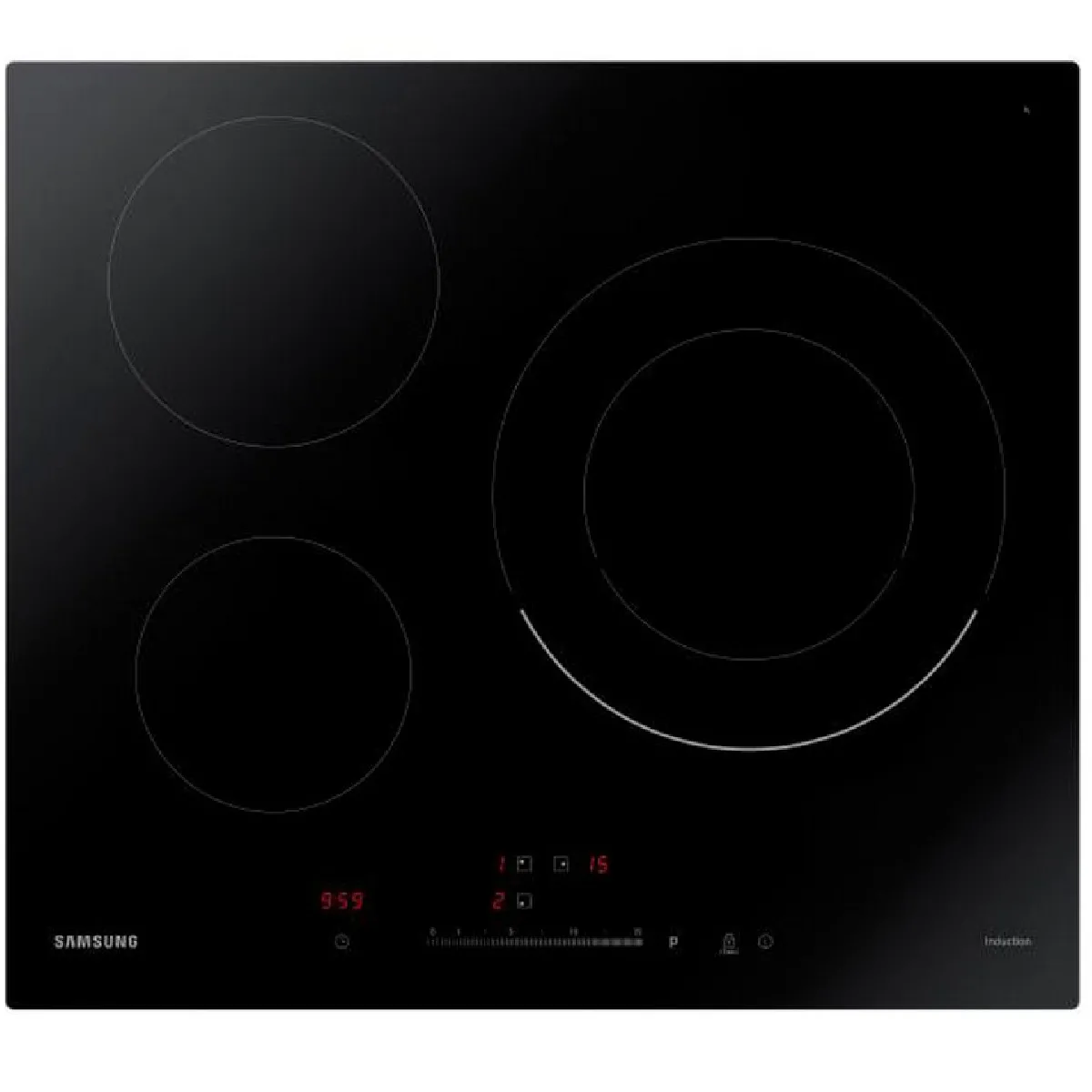 SAMSUNG Table de cuisson induction 60cm 3 foyers NZ63R3727BK - vue 2