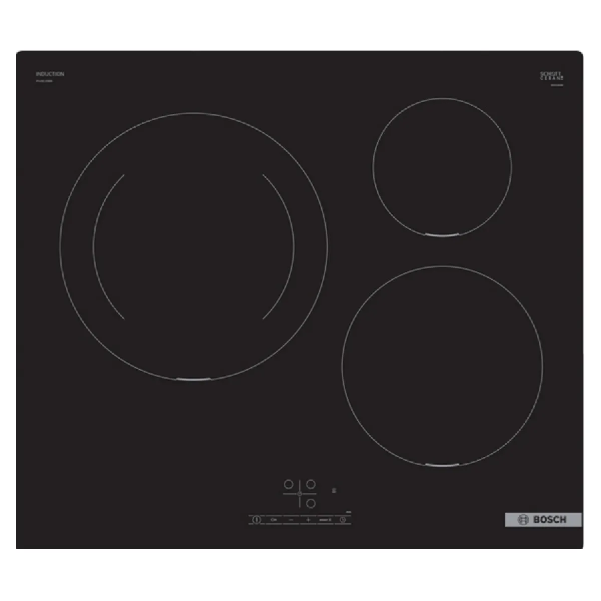 BOSCH Table de cuisson induction 3 foyers PUJ611BB5E - vue 4