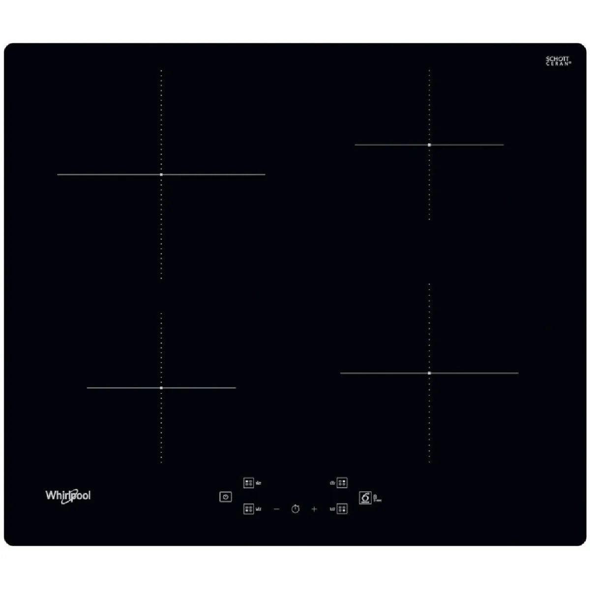 WHIRLPOOL table induction 60 cm 4 zones 6e sens WSQ2160NE - vue 4