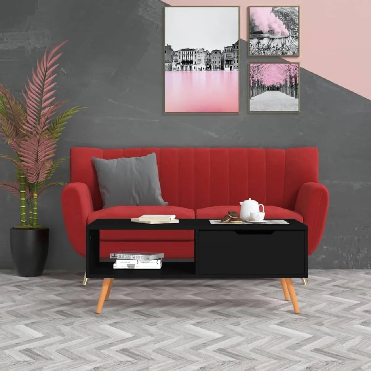 Meilleurs prix pour Maison Chic Table basse 100x49 - Noir