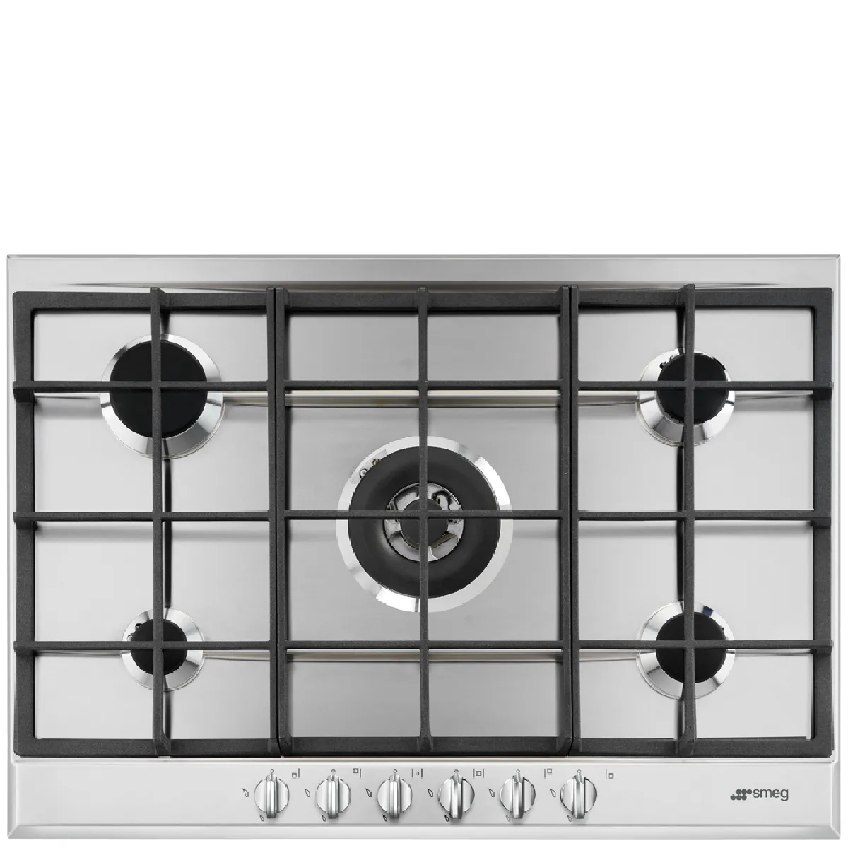 SMEG  P272XGH plaque de cuisson au gaz - 70 cm - inox - inox