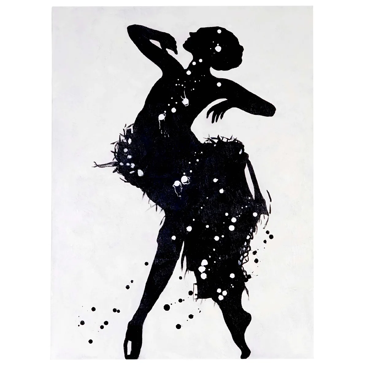 Mendler Tableau Huile Danseuse - 120X90 Cm