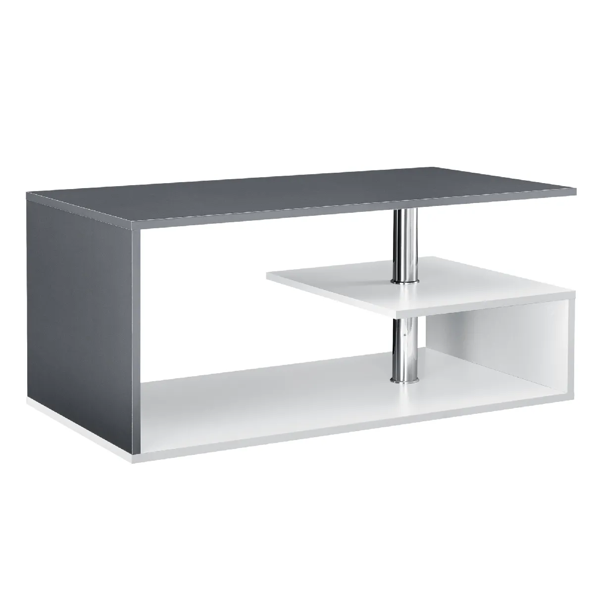 Meilleurs prix pour en_casa Table basse Haarlem - Blanc/Gris foncé