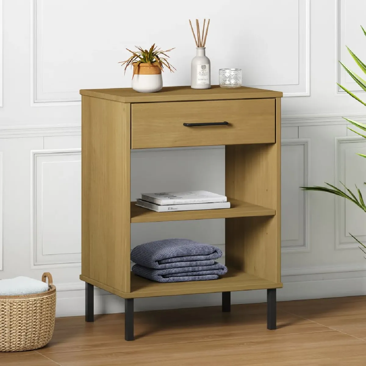 VIDAXL - Table Console - OSLO - Bois de Pin Massif - Marron - 100cm - Image 2