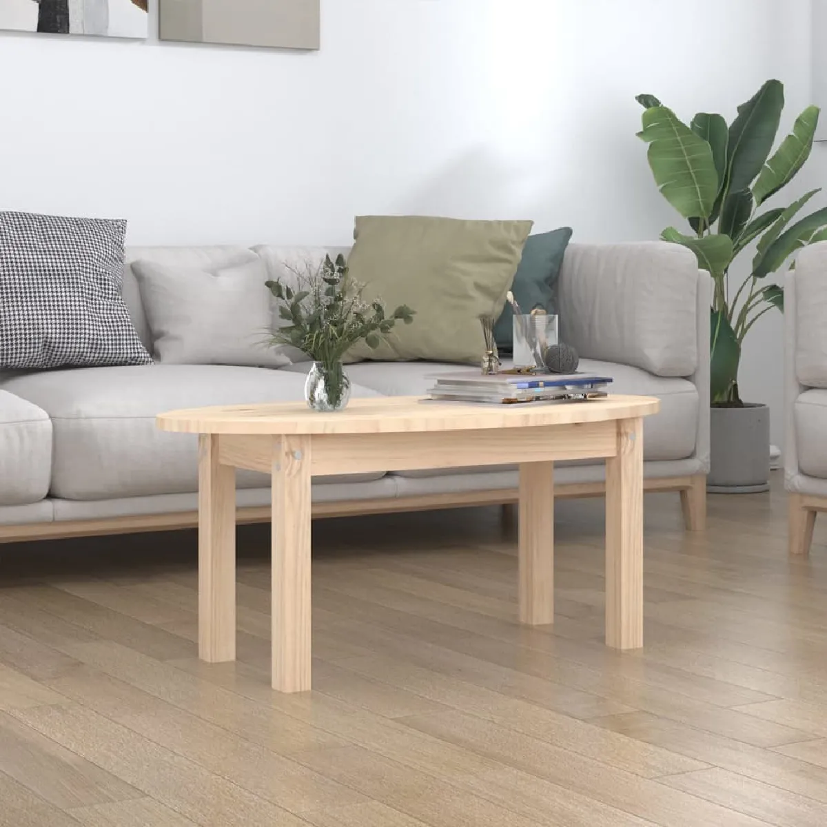 vidaXL Table basse 80x40x35 cm - Bois de pin