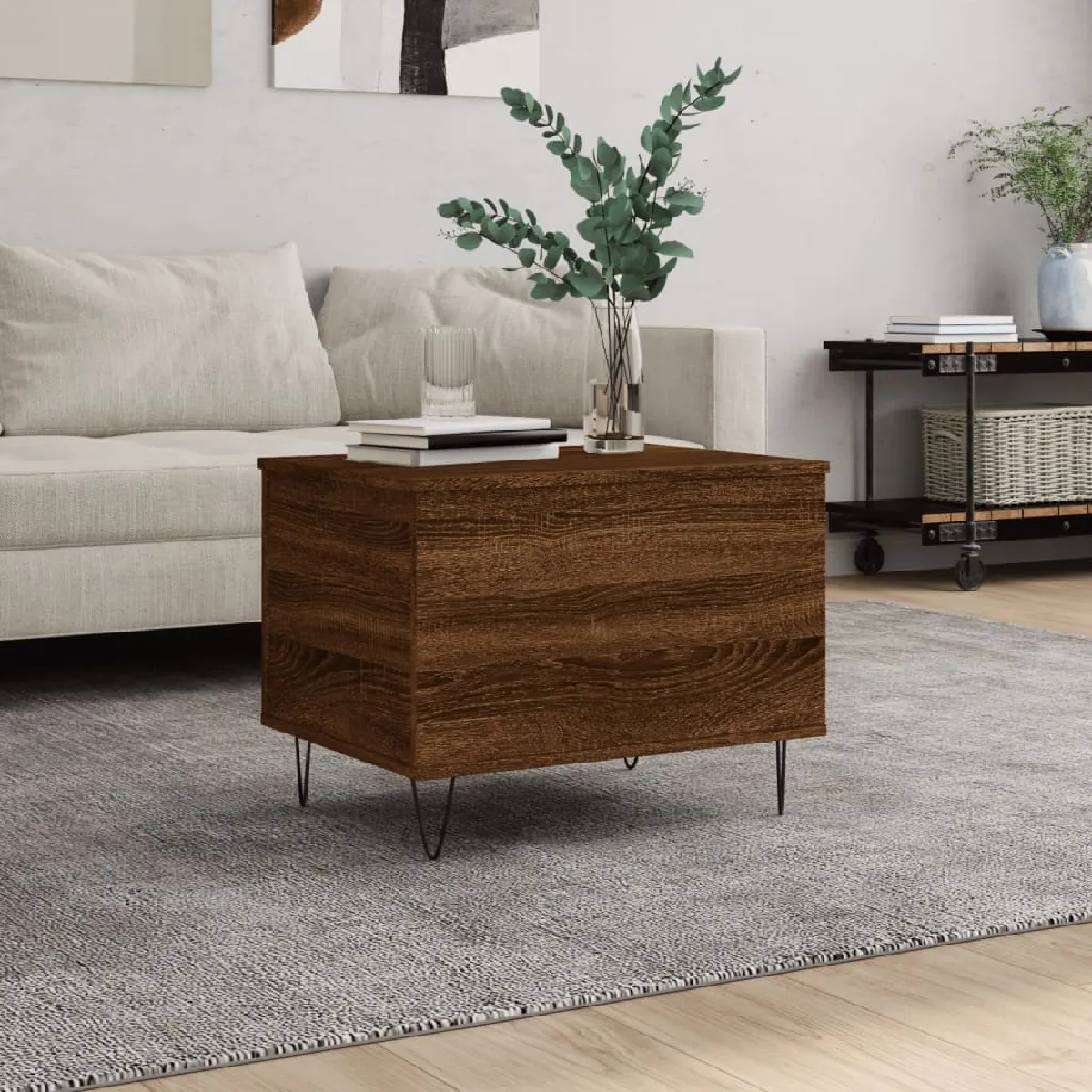 Comparer les prix de VIDAXL Table basse chêne marron 60x44,5x45 cm - Bois d'ingénierie