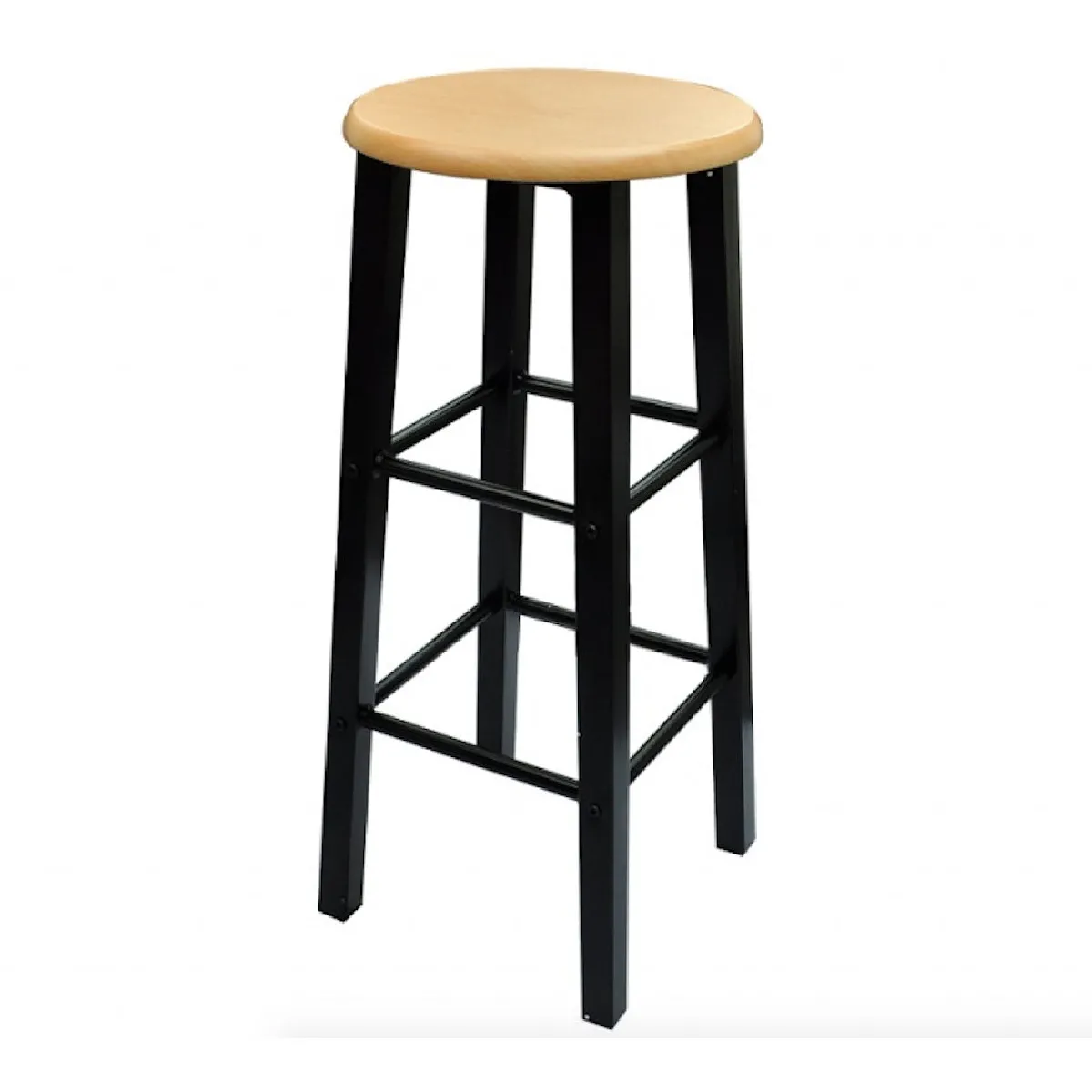 Helloshop26 Ensemble bar table + 2 tabourets - Noir