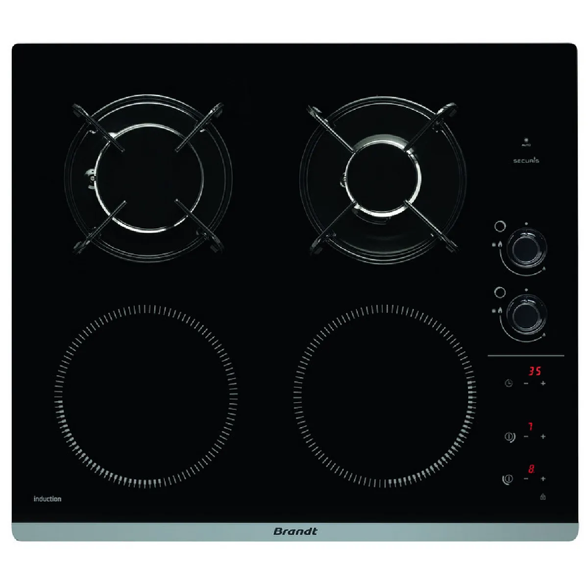 Plaque mixte induction gaz BPI6413BM