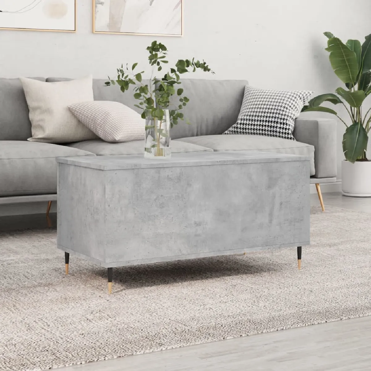 Vidaxl Gris Table Basse - Béton