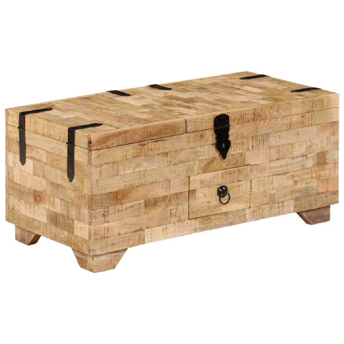 vidaXL Table basse Bois de manguier massif