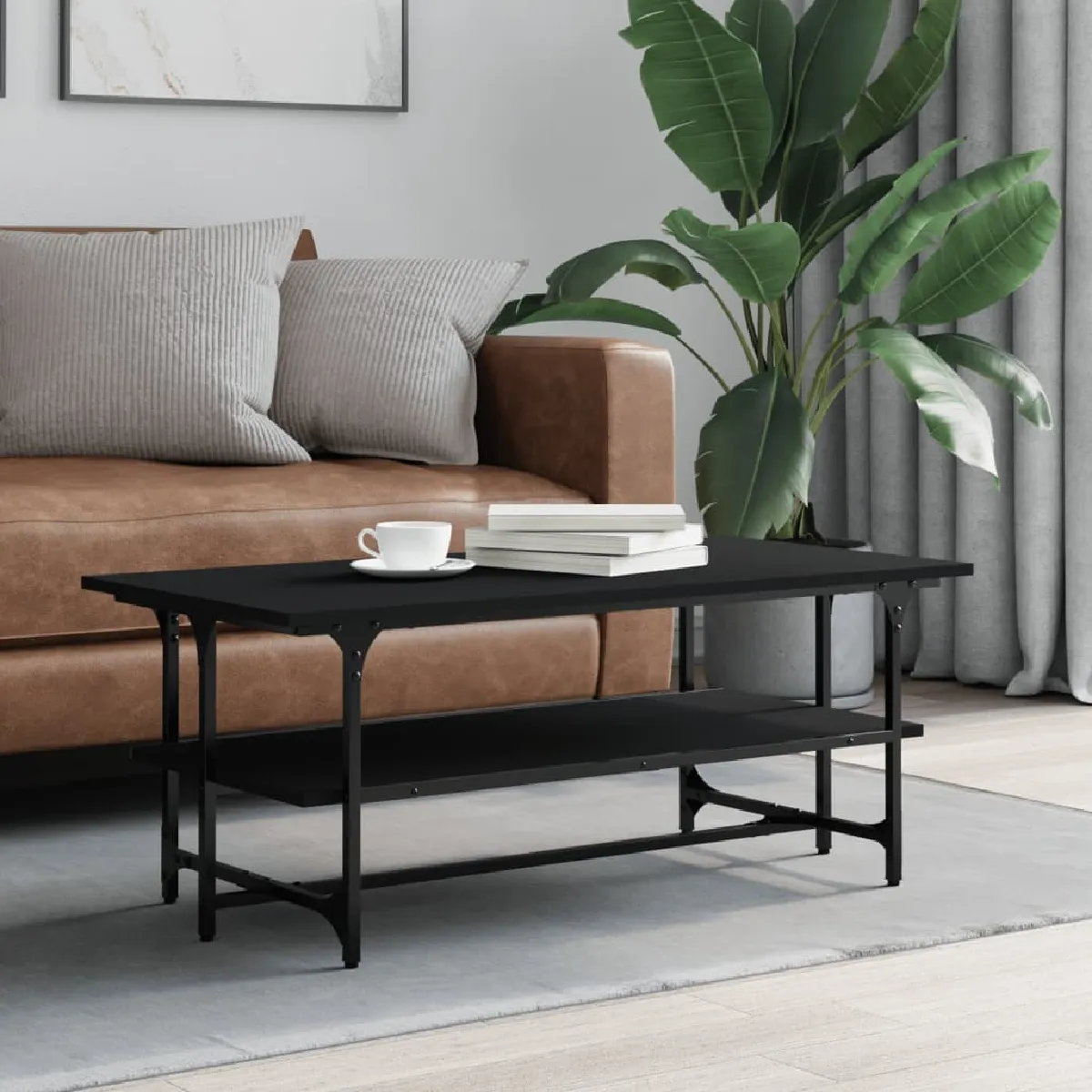 Vidaxl Noir Table Basse 100X50x40 Cm