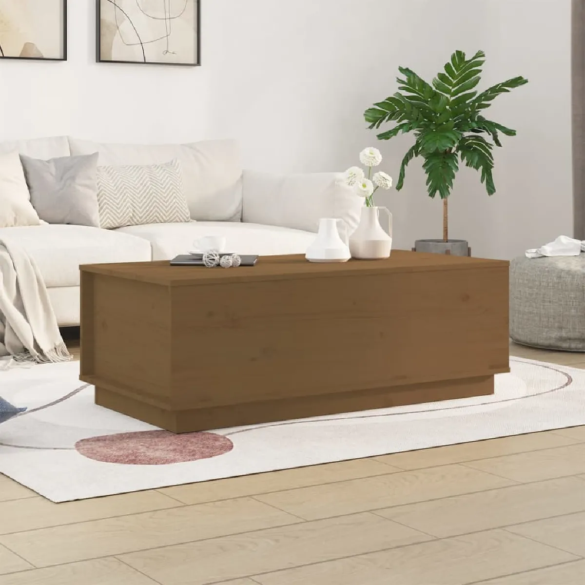 Vidaxl Marron Table Basse 100X50x35 Cm