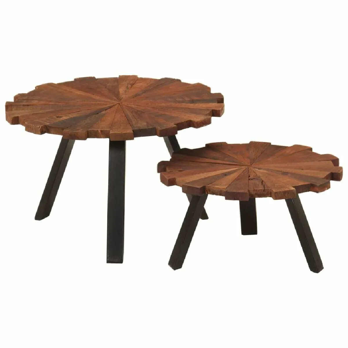 Comparer les prix de Tables basses Maison Chic Lot de 2 - Récupéré