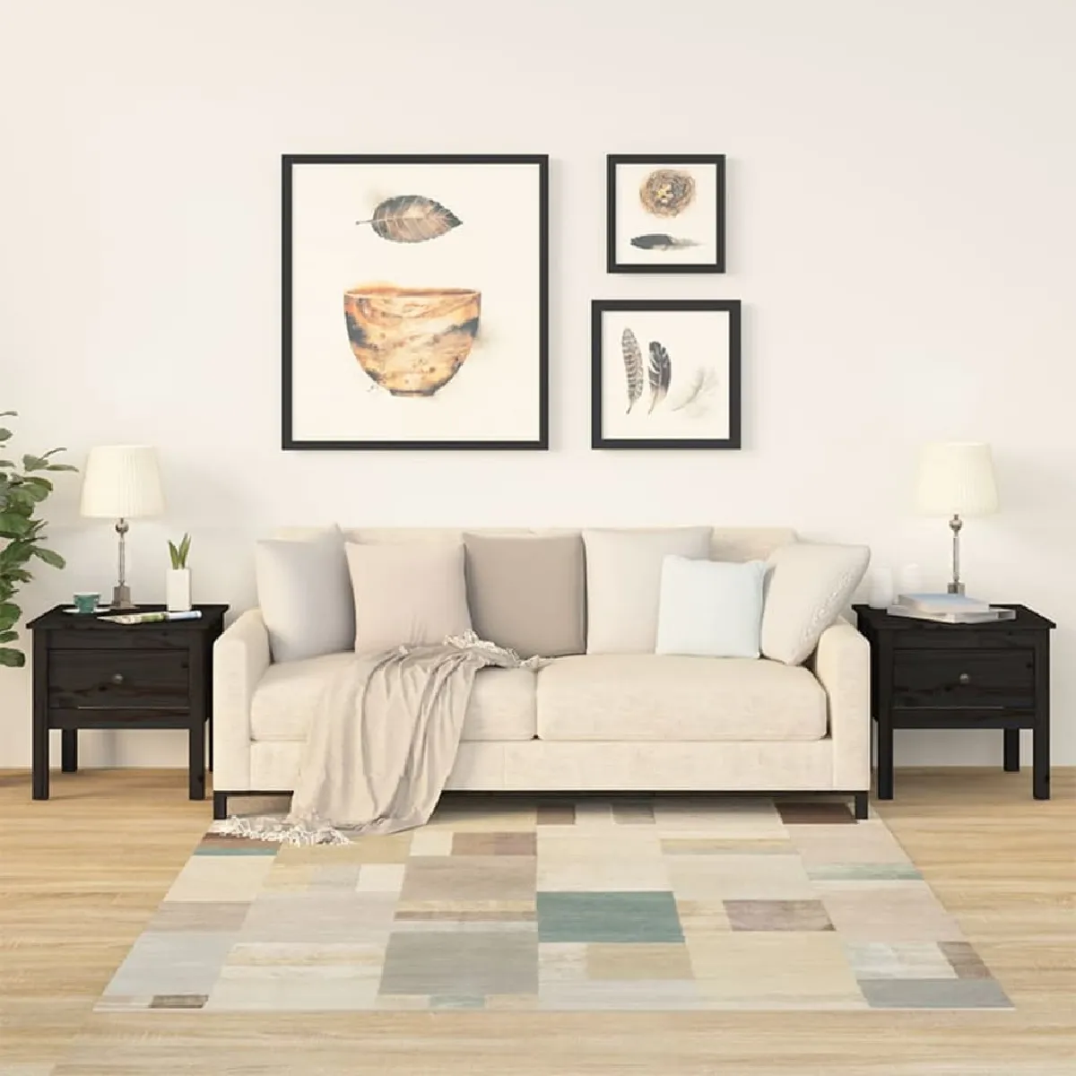 vidaXL Tables d'appoint 2 pcs - vue 3