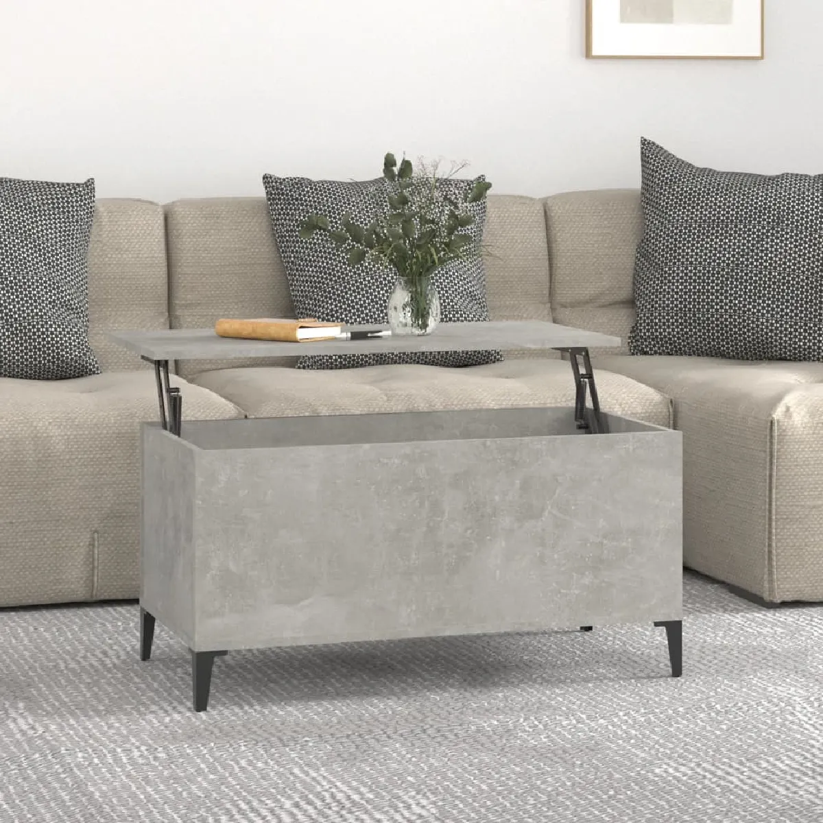Comparer les prix de Maison Chic Table basse Gris béton MN85391