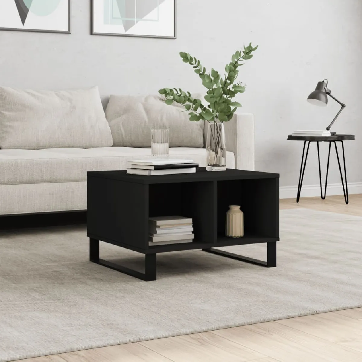 Meilleurs prix pour Maison Chic Table basse console noir bois d'ingénierie