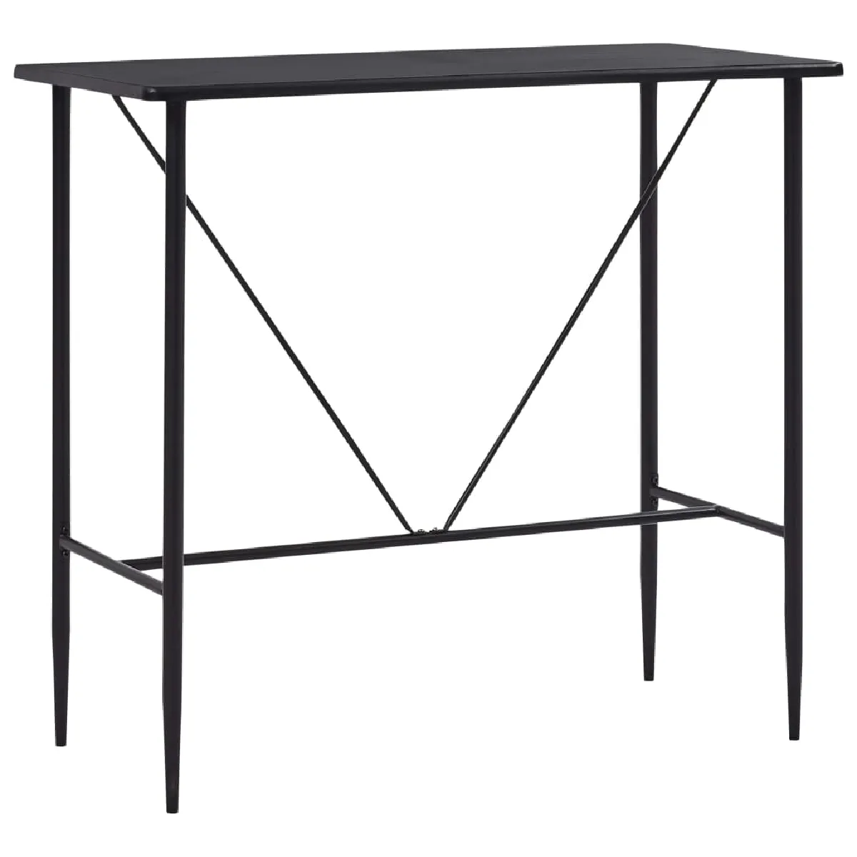 Vidaxl Table de bar noir 120x60x110 cm