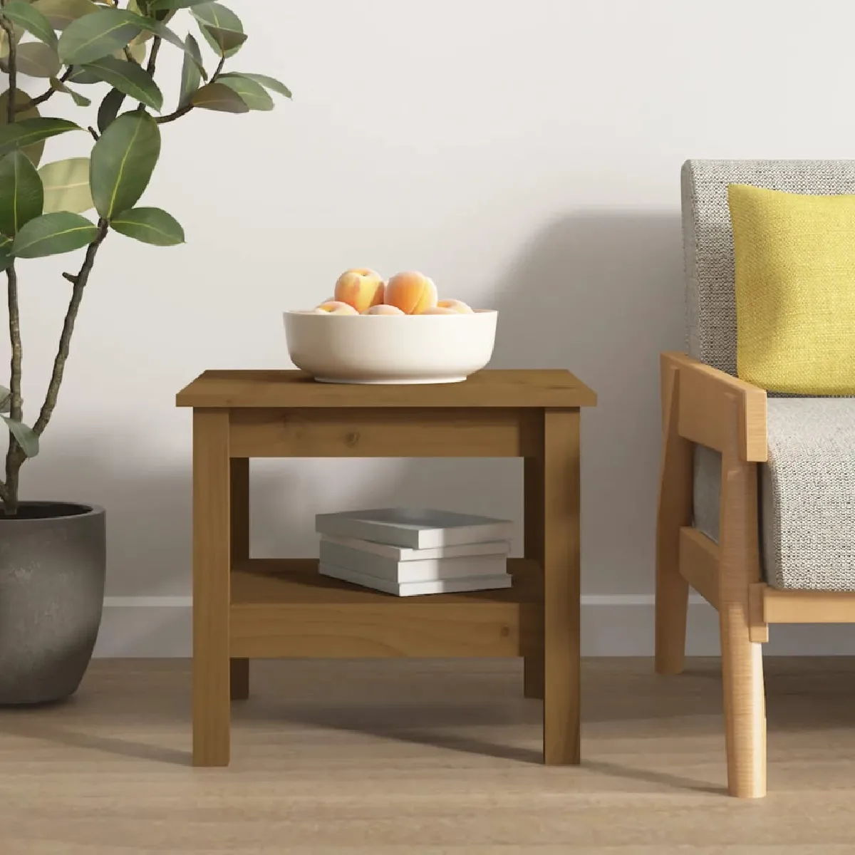 vidaXL Table Basse - Marron Miel