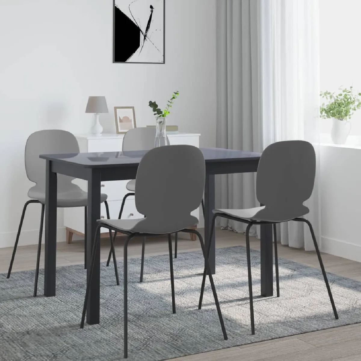 vidaXL Table de Salle à Manger Bois d'Hévéa