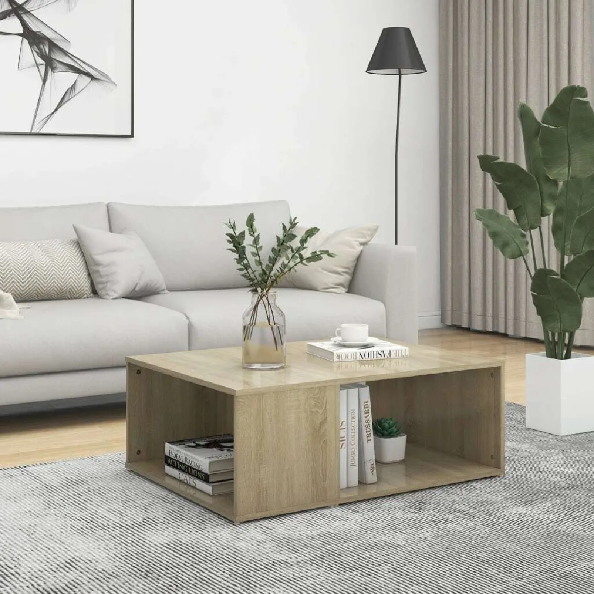 Comparer les prix de Maison Chic Table Basse – Chêne Sonoma