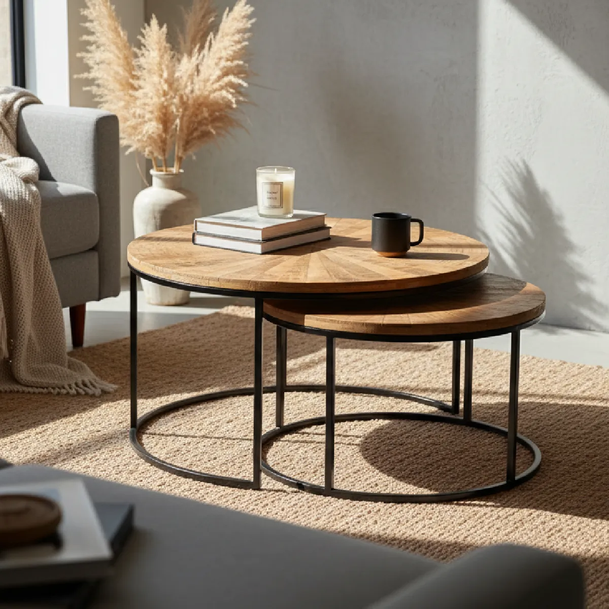 Bois & Chiffons Tables basses gigognes Manguier Solaris