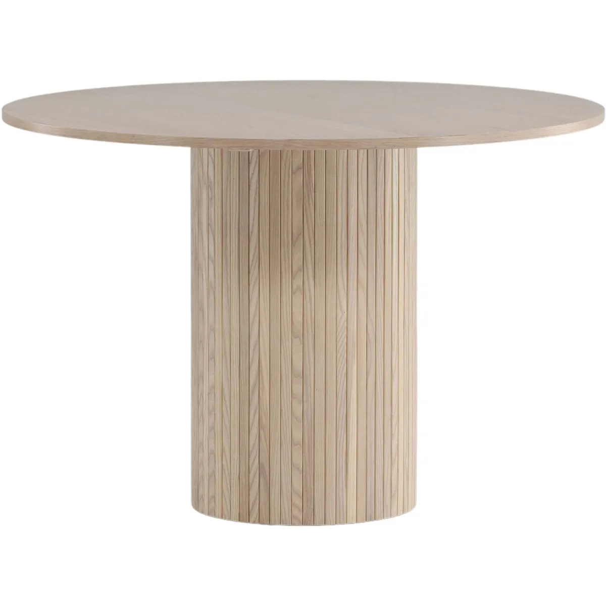 Non Communiqué Naturel Table Ronde En Mdf Bianca 110 Cm - Image 2