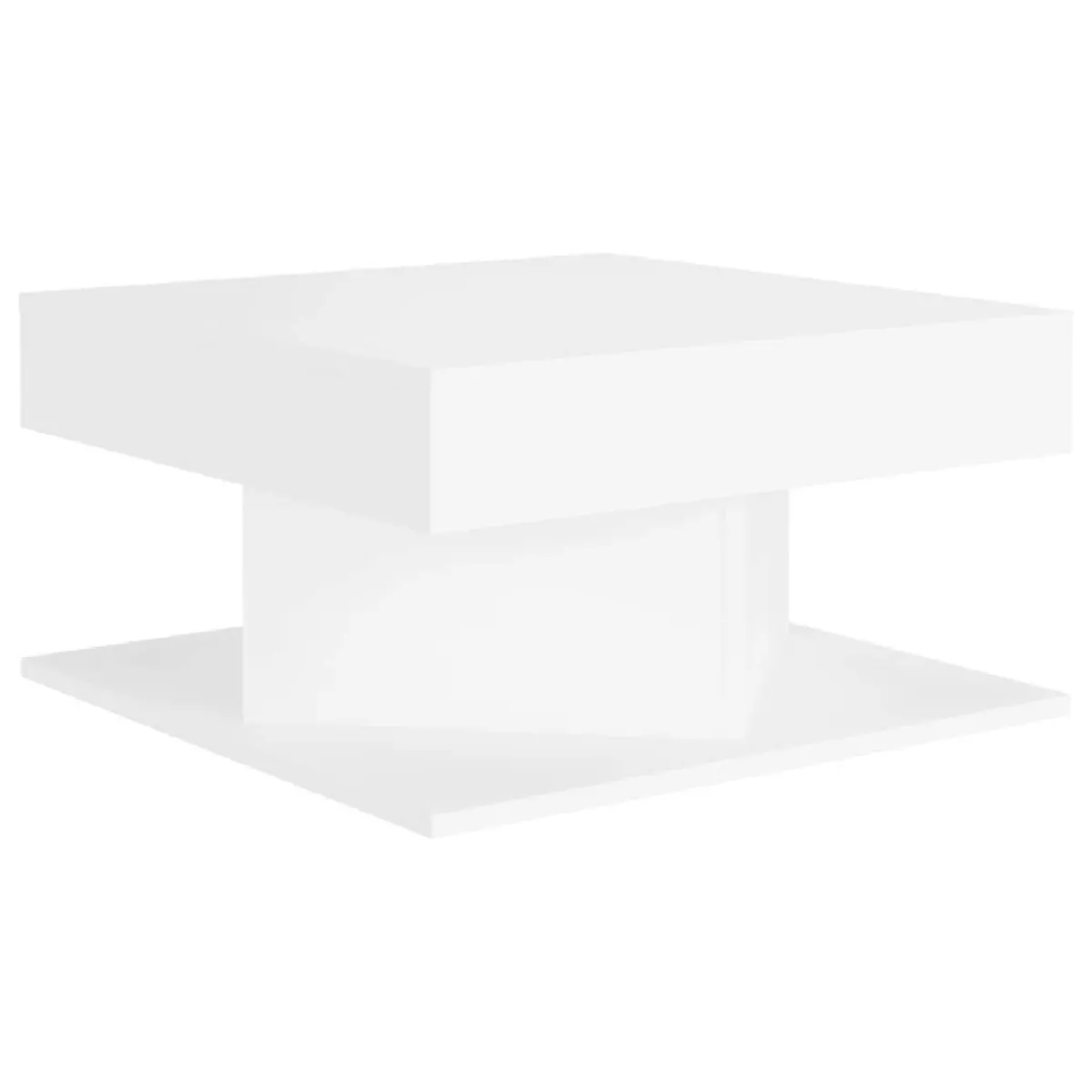 Comparer les prix de Maison Chic Table basse blanc - 57 cm - Aggloméré