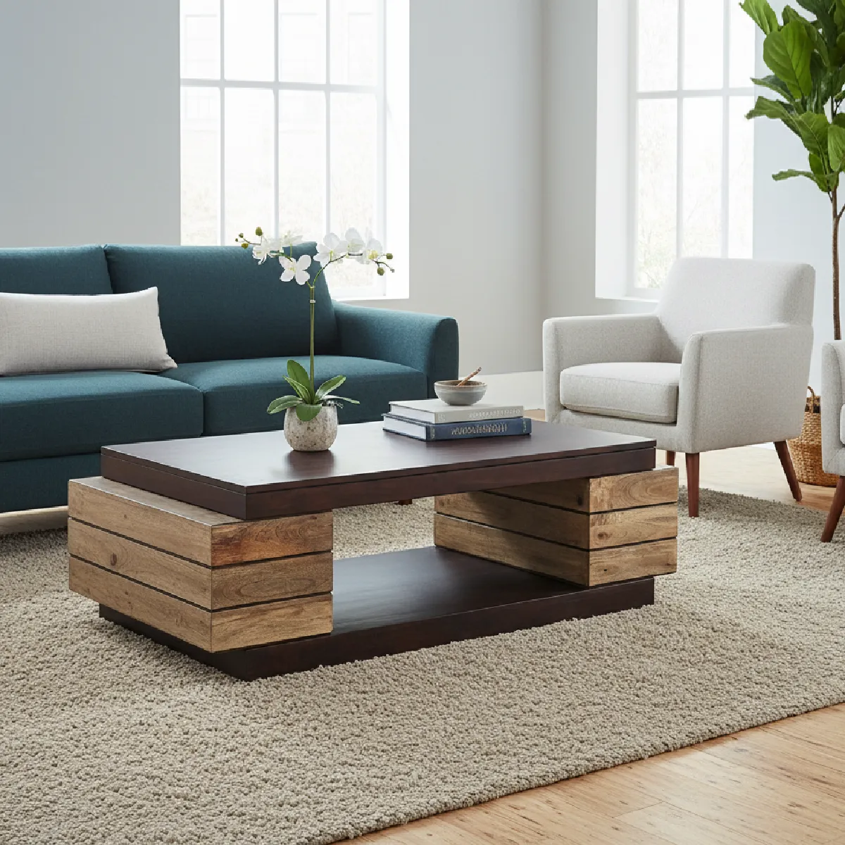 BOIS & CHIFFONS Table basse Herods - Manguier