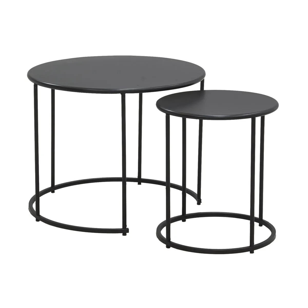 Meilleurs prix pour Aubry Gaspard Tables basses en métal teinté noir (Lot de 2)