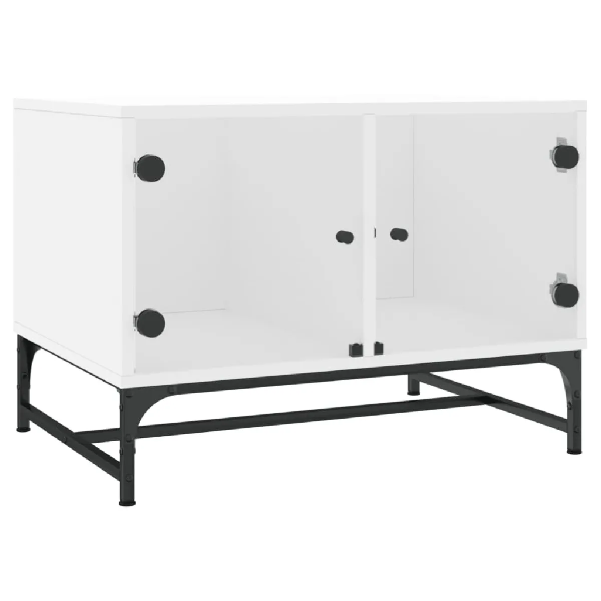 Comparer les prix de Maison Chic Table Basse avec Portes en Verre Blanc