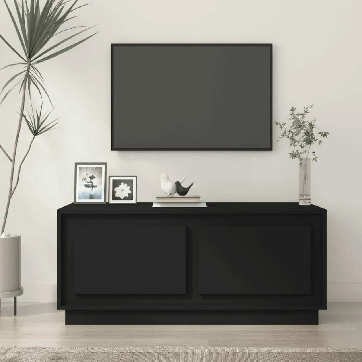 Comparer les prix de Maison Chic Table basse noire - Bois d'ingénierie