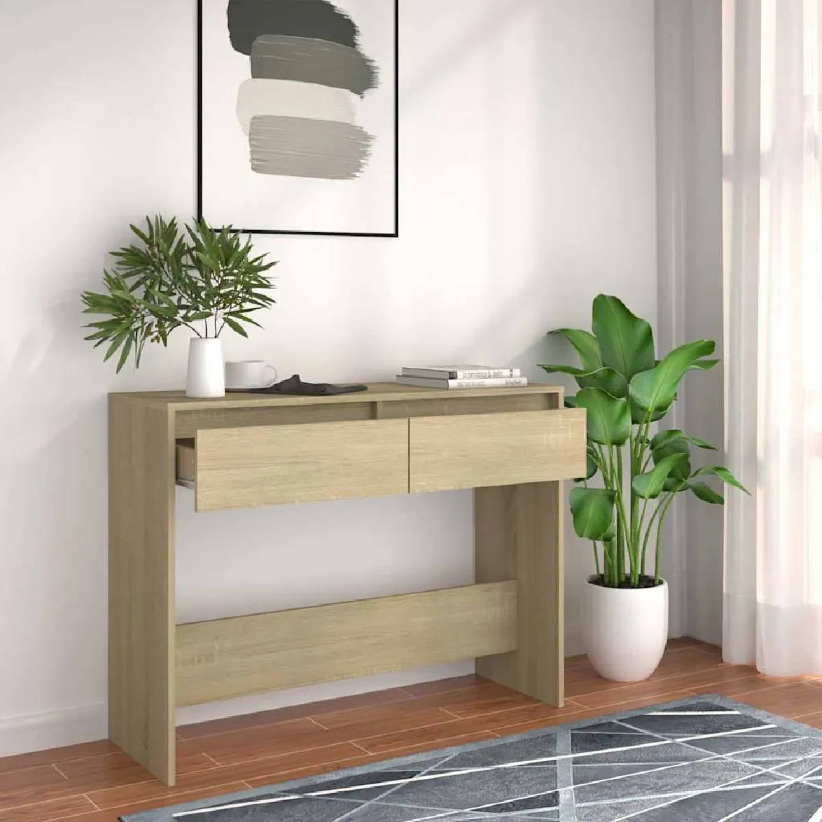 vidaXL - Table console - Chêne Sonoma - 100 x 35 x 76,5 cm - Image 2