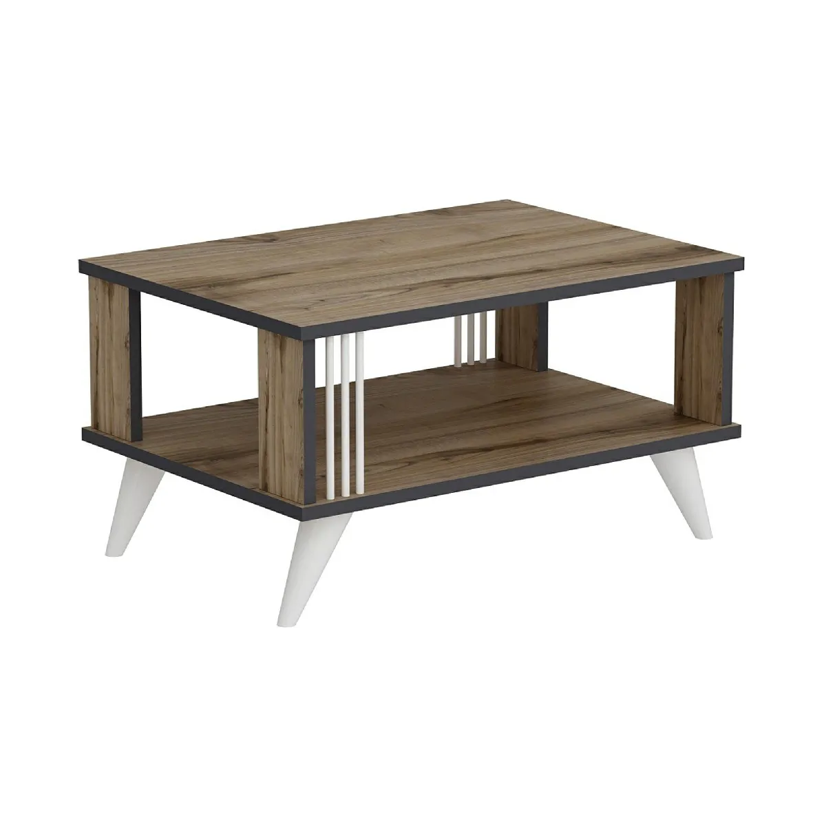 Comparer les prix de Table basse effet chêne/antracite 70cm