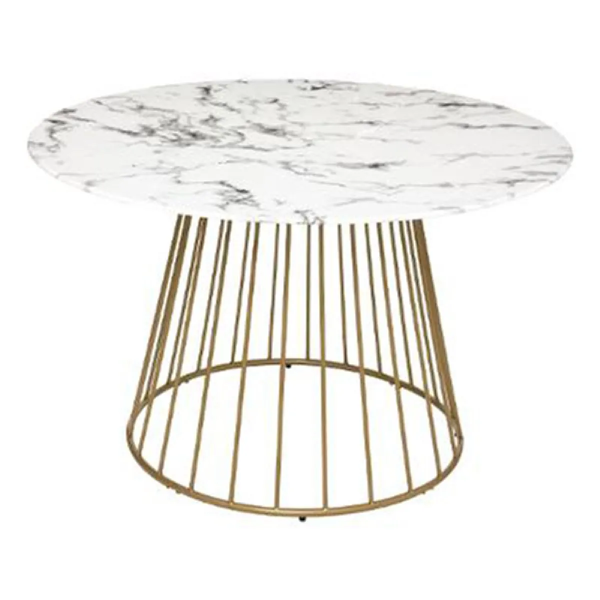 Atmosphera Doré Table À Manger Ronde Rayo - E