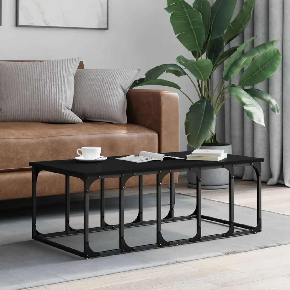 Vidaxl Noir Table Basse - 100X50x35,5 Cm