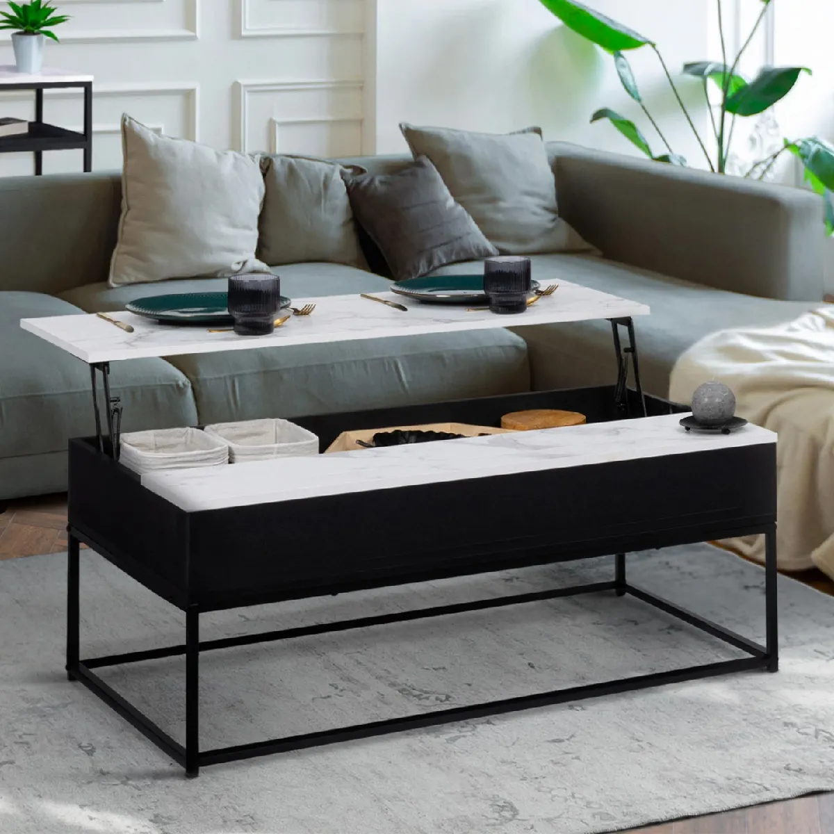 Meilleurs prix pour MARKET ALASKA Table basse - Marbre et bois