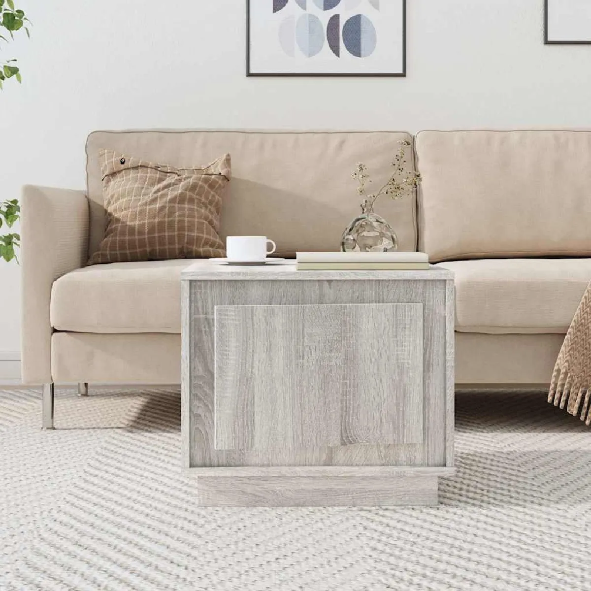 Vidaxl Gris Table Basse Sonoma
