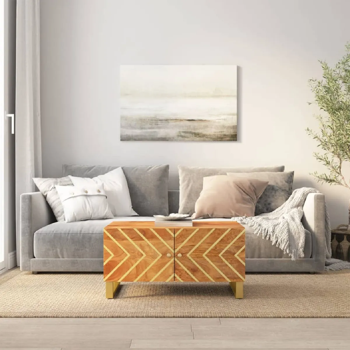 Vidaxl Marron/Noir Table Basse - Et