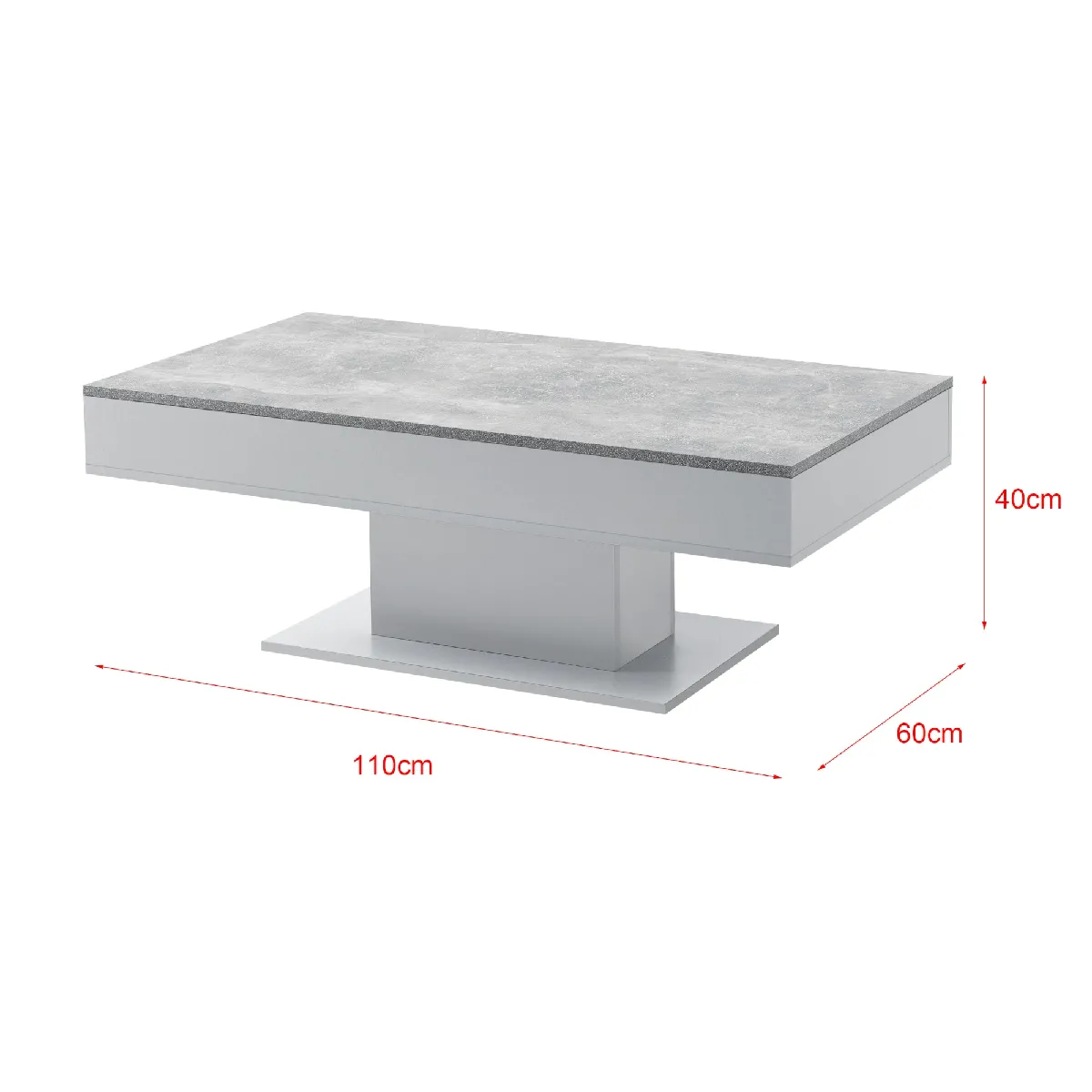 Comparer les prix de Helloshop26 Table basse Béton