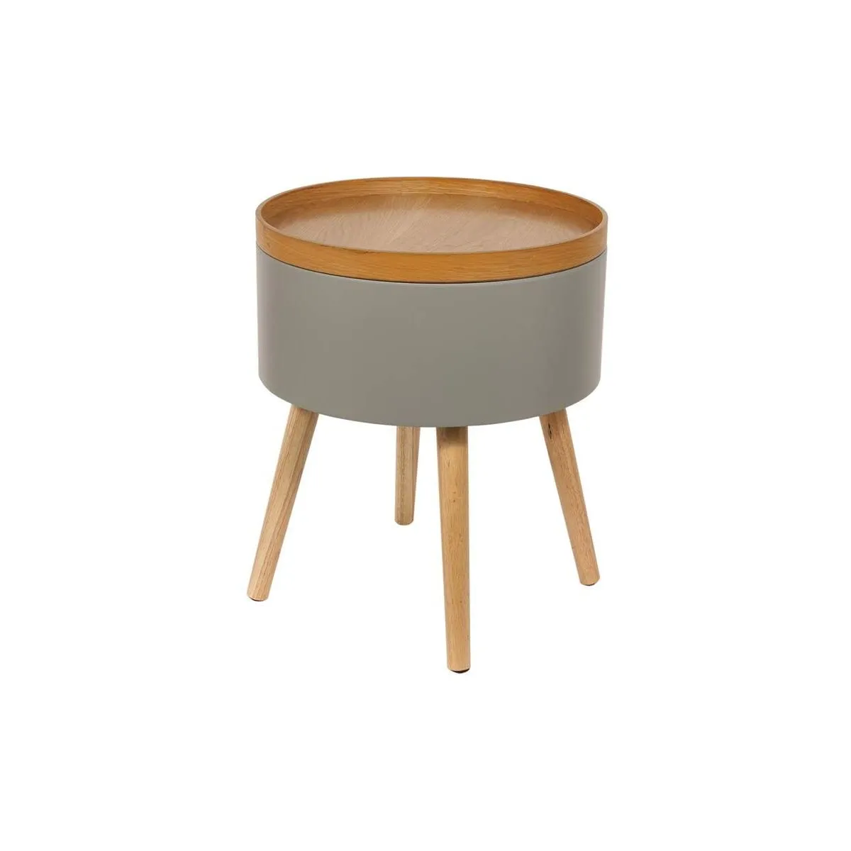 Meilleurs prix pour The_home_deco_factory Table coffre Igor - Plateau bois - Gris