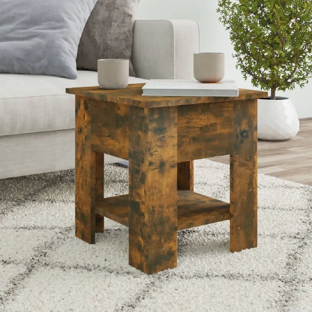 Meilleurs prix pour Maison Chic Table basse Chêne fumé 40 cm