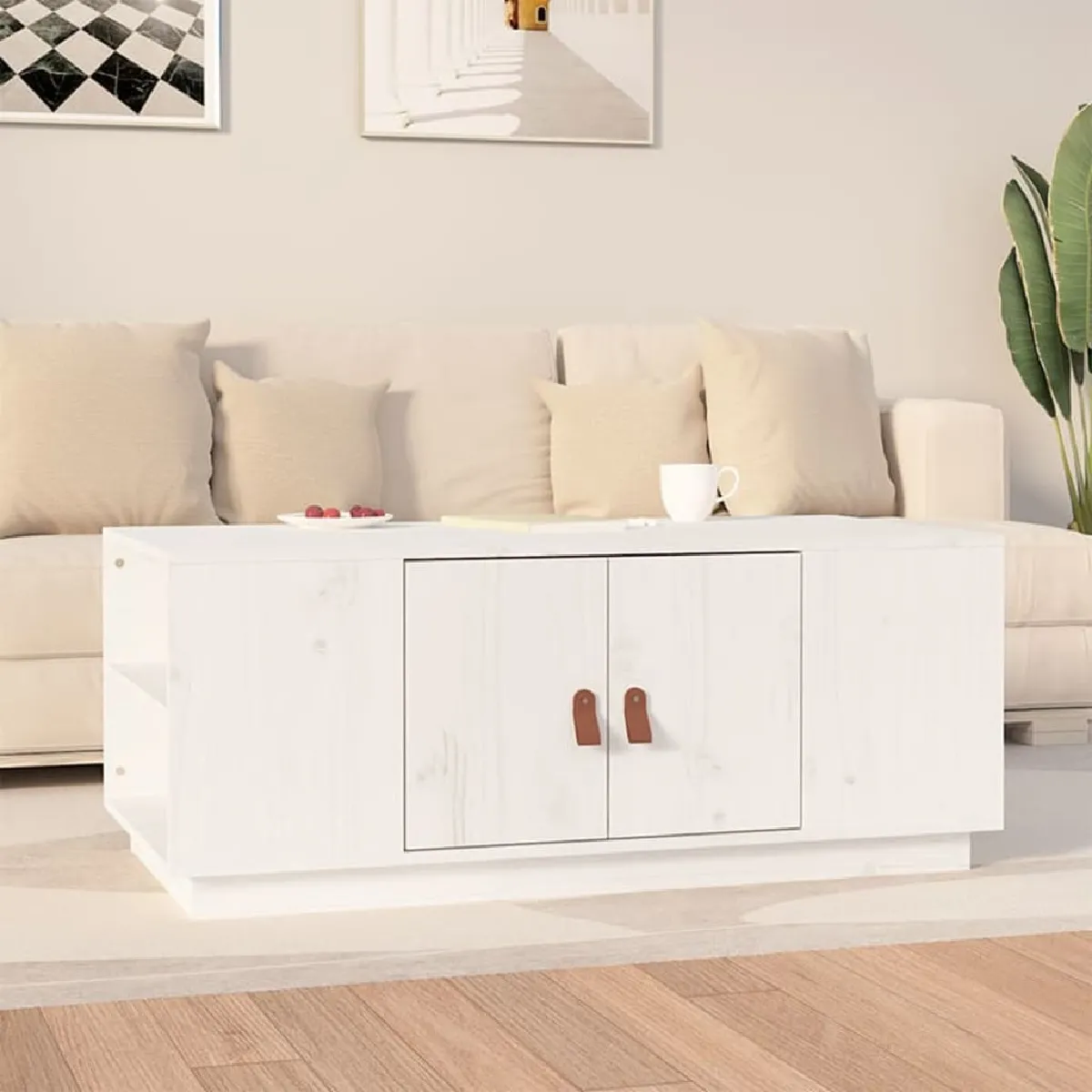 Vidaxl Blanc Table Basse 100X50x41 Cm