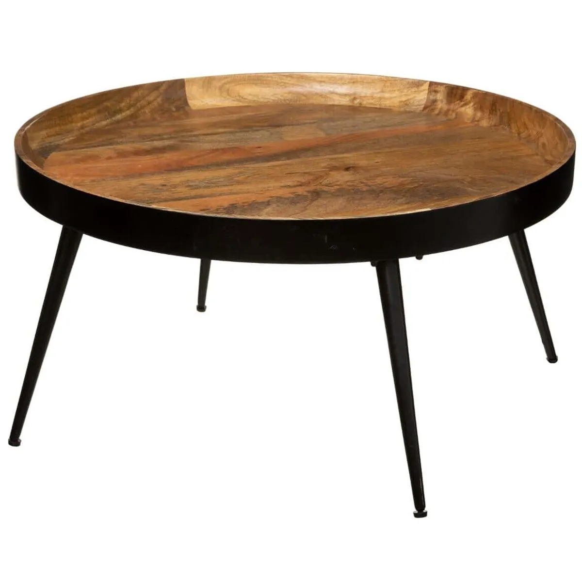 Comparer les prix de pegane Table basse fer et bois