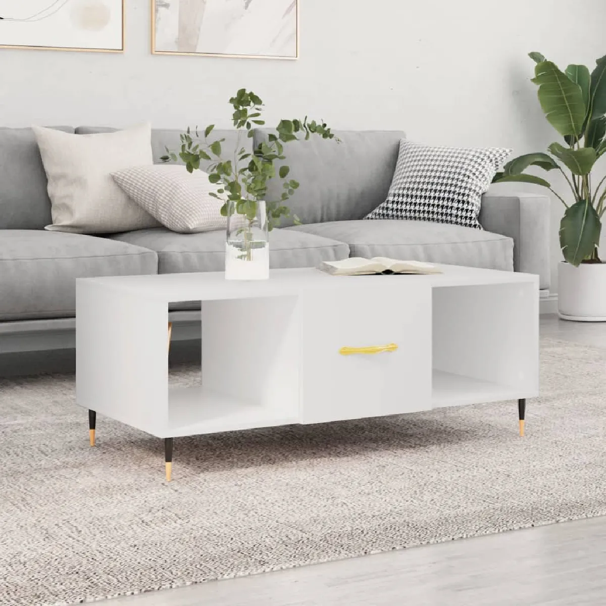 vidaXL Blanc Ingénierie