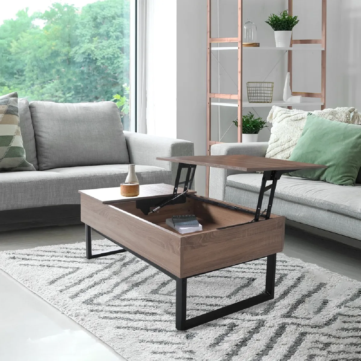 Meilleurs prix pour Le quai des affaires Table basse Flower - Chêne blanchi