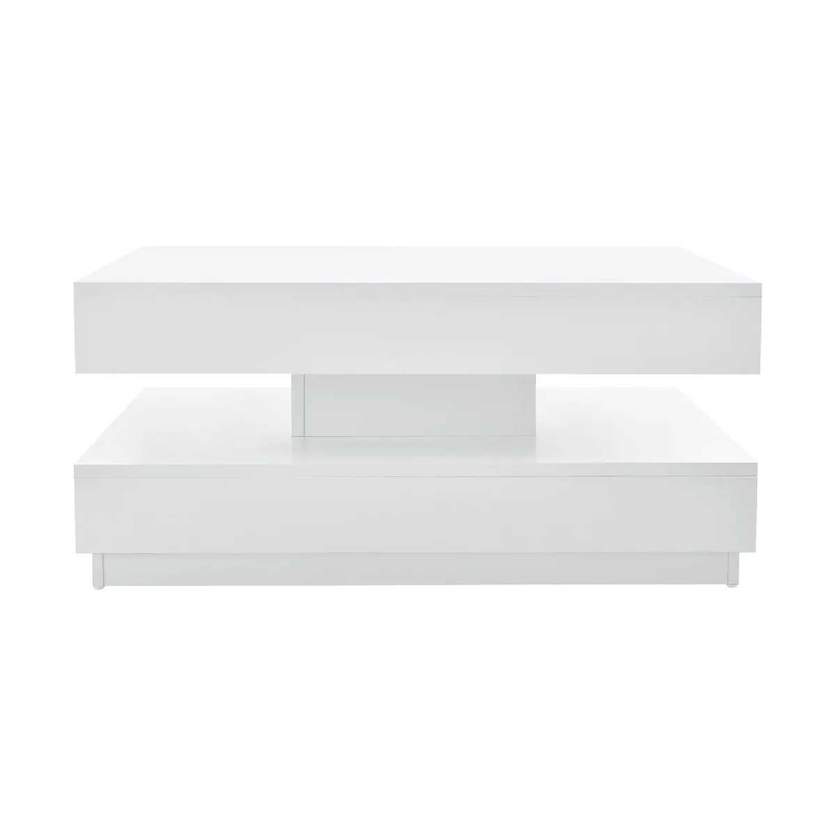 Meilleurs prix pour Table basse avec plateau tournant - Blanc 76 cm